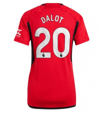 Manchester United Diogo Dalot #20 Primera Equipación Mujer 2023-24 Manga Corta